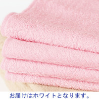 クイックカラーロングフェイスタオル　ホワイト　1パック（5枚入）