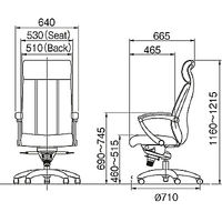 8VC33A PC25 |オカムラ VC33 エグゼクティブチェア 肘付 ブラウン 1脚