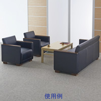 【組立設置込】イトーキ レセプションソファ ブラック 1人掛 1脚