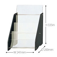 プラス　卓上パンフレット台　ＰＡー13Ａ　Ａ4判1列3段　　PA-13A DGY　1個　　（直送品）