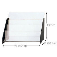 プラス　卓上パンフレット台　ＰＡー23Ａ　Ａ4判2列3段　　PA-23A DGY　1個　　（直送品）