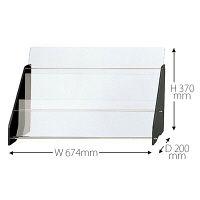 プラス　卓上パンフレット台　ＰＡー32Ａ　Ａ4判3列2段　　PA-32A DGY　1個　　（直送品）