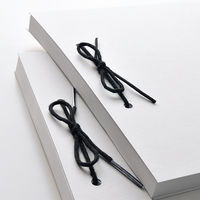 プラス つづりひも セル先 45cm スフ 黒 TF-185C 1束(100本)