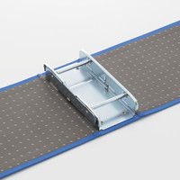 ハピラ 片開きパイプ式ファイル A5ヨコ とじ厚50mm ブルー 1セット（3冊：1冊×3）