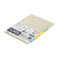 キングジム カラーインデックス扉紙なし A4タテ 5山 2穴 907G 100組(10組入×10袋)