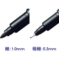 アスクル　油性ペン　油性ツインマーカー　細/極細　黒　10本  オリジナル