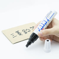 三菱鉛筆(uni) ペイントマーカー 太字角芯 黒 油性マーカー PX-30 5本