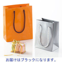 手提げ紙袋小物用　丸紐　ブラック　L　1セット（50枚：5枚入×10袋）　ハピラ