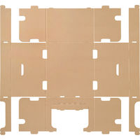 レンゴー 「現場のチカラ」 ダンボール製スタッキング収納箱 小サイズ 1セット（30個：5個入×6梱包）  オリジナル