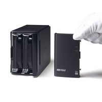 バッファロー ミラーリング機能搭載外付けHDD HD-WL2TU3/R1J 2TB ブラック 1台（直送品）