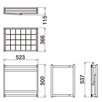 テラモト 折りたたみ式傘立E型 24本用 幅523×奥行366×高さ500mm 1台 傘立て スチール（焼付塗装）受皿：再生PP100%