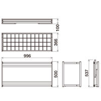 テラモト　折りたたみ式傘立E型　48本用　幅996×奥行366×高さ500mm 1台