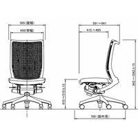 CWF4ZA FEA4 |オカムラ ヴィスコンテ オフィスチェア スタンダード ハイバック 肘無し ブルー 1脚（直送品）