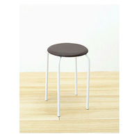 TOKIO 丸イス（座:ビニールレザー スタッキング可能） ブラウン 1箱（6脚入） キャスター無し オリジナル