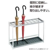 テラモト 折りたたみ式傘立E型24 薄型タイプ UB-900-224-0 1台