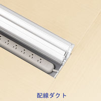 【組立設置込】サンテック クリエイティブワークテーブル ナチュラル 幅1800×奥行1200×高さ700mm 1台（3梱包）