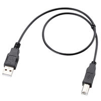 エレコム USB2.0ケーブル A-B 0.5m ブラック U2C-JB05BK 1本（直送品）