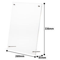 アスクル　片面用L型　ビス留めカード立て　レジサイン　A4　1セット（3個：1個×3）　 オリジナル