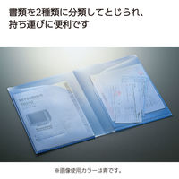 コクヨ　クリヤーホルダーポケット2　A4（A3二つ折り）　青　フ-T755B