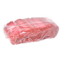 カラーパッケージおしぼり 平判 レッド 1箱（1200枚：100枚入×12袋）  オリジナル