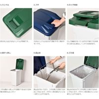 アスベル ゴミ箱 屋外用 ハンドル付分別ダストボックス70L 6747 1個 フタ ロック付 日本製 幅447×奥行400×高さ643mm