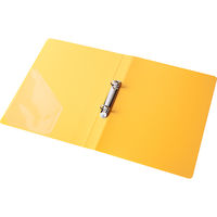 アスクル　リングファイル　A4タテ　丸型2穴　背幅27mm　イエロー　黄色  オリジナル