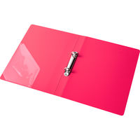 アスクル　リングファイル丸型2穴　A4タテ　背幅27mm　レッド  オリジナル