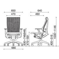 【組立設置込】イトーキ　スピーナ　オフィスチェア　肘付　ブラック　KE-757GP-T1T1T1　1脚（直送品）