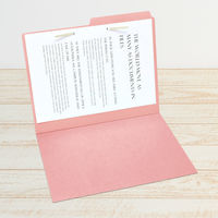 プラス カットフォルダー 2山 A4 桃 FL-062IF PK 1パック(10枚入)