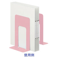 アスクル　ブックエンド　L　ピンク　1組（2個入）  オリジナル