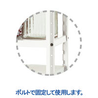 アスプルンド 軽量ラック (天地6段) ホワイト 幅610×奥行310×高さ1760mm 耐荷重50kg 1台 スチールラック セット品