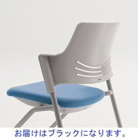 オカムラ VILLAGE VCC1ミーティングチェア ブラック 1脚 スタッキング キャスター付き 幅560mm 座面高440mm