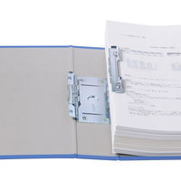 アスクル　パイプ式ファイル 両開き　ベーシックカラースーパー（2穴）A3ヨコ　とじ厚60mm背幅76mm　ブルー　5冊  オリジナル