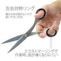 プラス ステンレスハサミ NO.165 ブラック BK 1個（直送品）