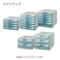 コクヨ レターケース UNIFEEL 透明引き出し A4タテ 浅型6段 LC-UNT106M