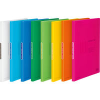 コクヨ　クリヤーブック　カラータグ　A4タテ　20ポケット　ブルー　青　クリアファイル　固定式　CTラ-20B