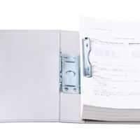 アスクル　パイプ式ファイル片開き　ベーシックカラー（2穴）　A4タテ　とじ厚40mm背幅56mm　グレー　10冊  オリジナル
