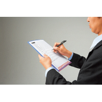 キングジム　スーパーハードホルダー透明（マチ付）　Ａ４タテ　青　７５８Ｔアオ　５枚