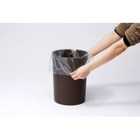 ideaco TUBELOR HOMME（チューブラーオム） ブラック 1個 丸型ダストボックス おしゃれ ゴミ箱 幅260×奥行260×高さ315mm