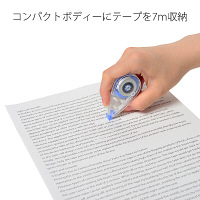 プラス 修正テープ ホワイパーミニ 幅5mm×7m ブルー 青 30個 WH-505-15P 43286