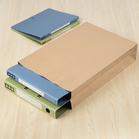 「現場のチカラ」 アスクル フラップなし宅配袋（紙製） 茶 大サイズ 封かんシールなし 1セット（600枚：100枚入×6）  オリジナル