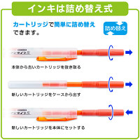ぺんてる 蛍光ペン ハンディラインSカートリッジ ピンク XSLR3-P 1箱（10本入）