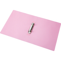 ハピラ　リングファイル丸型2穴　A4タテ　背幅35mm　10冊　カラバリ　ピンク オリジナル