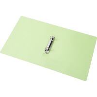 ハピラ　リングファイル丸型2穴　A4タテ　背幅35mm　5冊　カラバリ　グリーン オリジナル