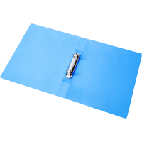 ハピラ　リングファイル丸型2穴　A4タテ　背幅35mm　5冊　カラバリ　ブルー オリジナル