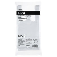 アスクル　レジ袋（乳白）　6号　幅150mm×マチ90mm×縦310mm　1セット（6000枚：3000枚入×2箱）  オリジナル