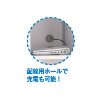 Ceha OAスチールロッカー4連4人用 ホワイト×オレンジ扉 幅900×奥行515×高さ1790mm 1台（取寄品）