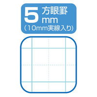 ナカバヤシ　5mm方眼ノート　動物演奏会シリーズ　セミB5　１（ペンギン）　62332-8　1冊