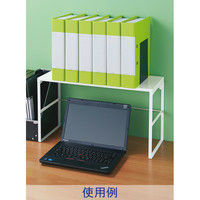 リヒトラブ(LIHIT LAB.) 机上台 幅590mm トールタイプ 白（ホワイト） A7336-0