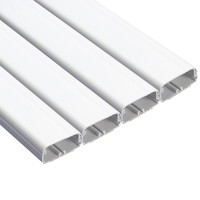 KSS　片開きプラスチックモール（両面テープ付）　壁用モール　ホワイト　長さ50cm×約幅63mm　OS6322TWEZ　1本